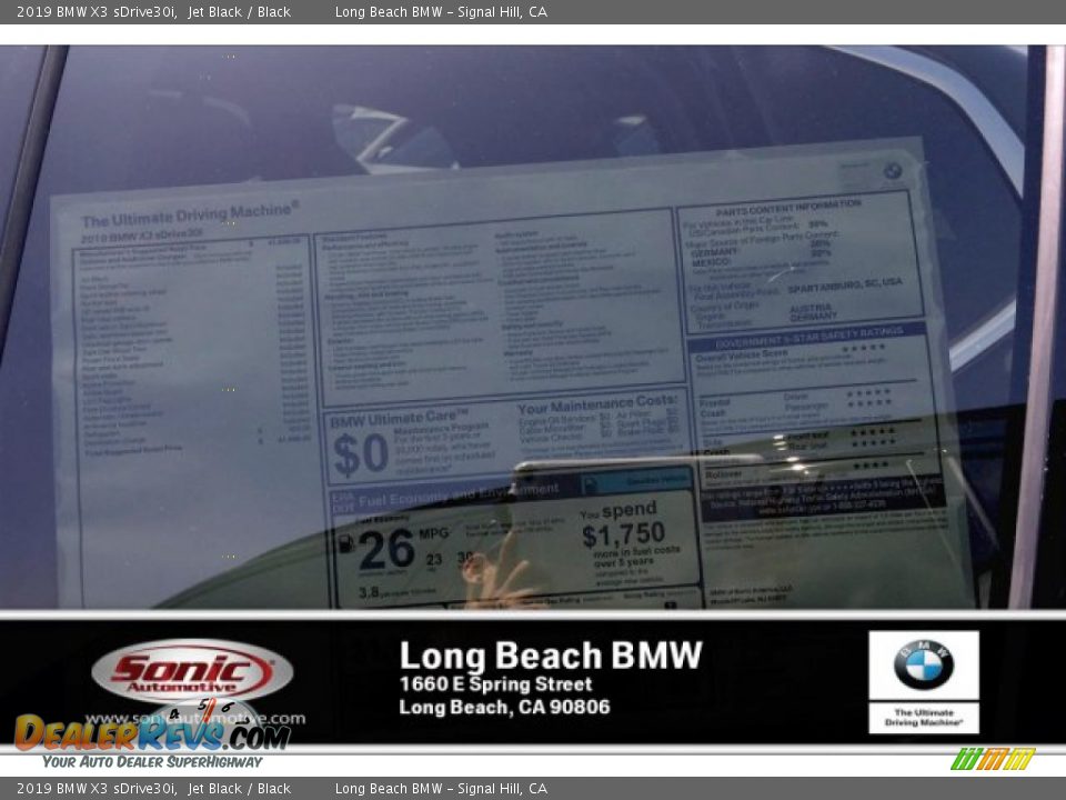 2019 BMW X3 sDrive30i Jet Black / Black Photo #11