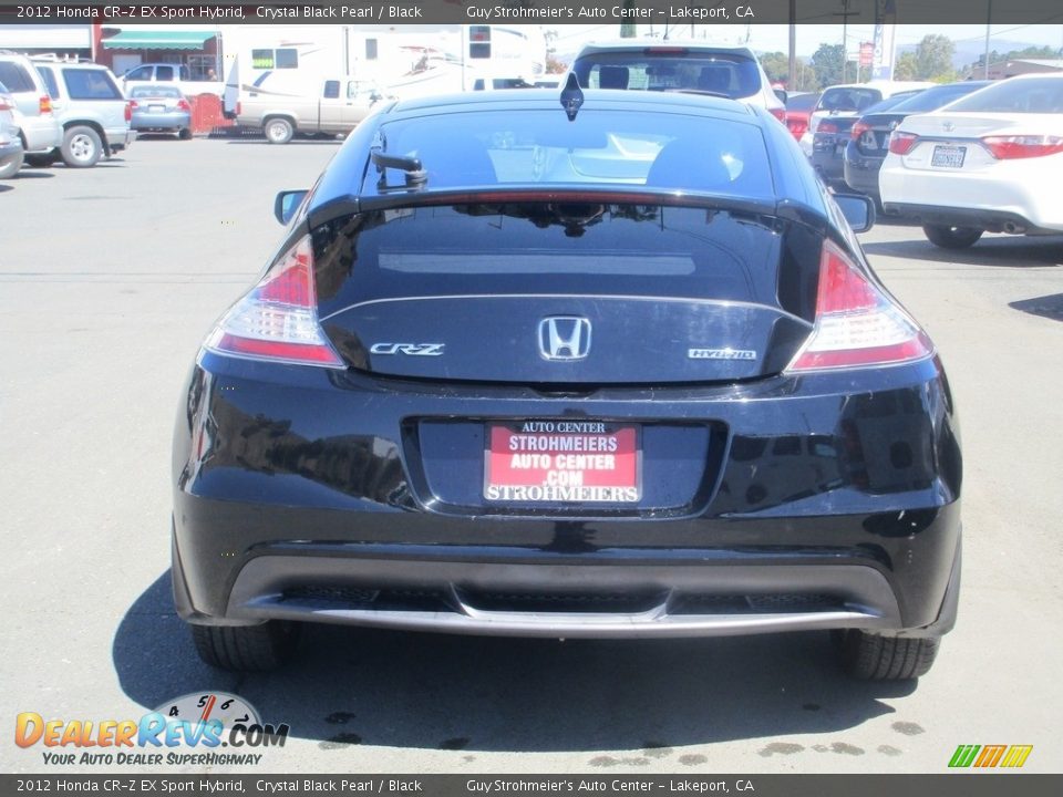 2012 Honda CR-Z EX Sport Hybrid Crystal Black Pearl / Black Photo #6