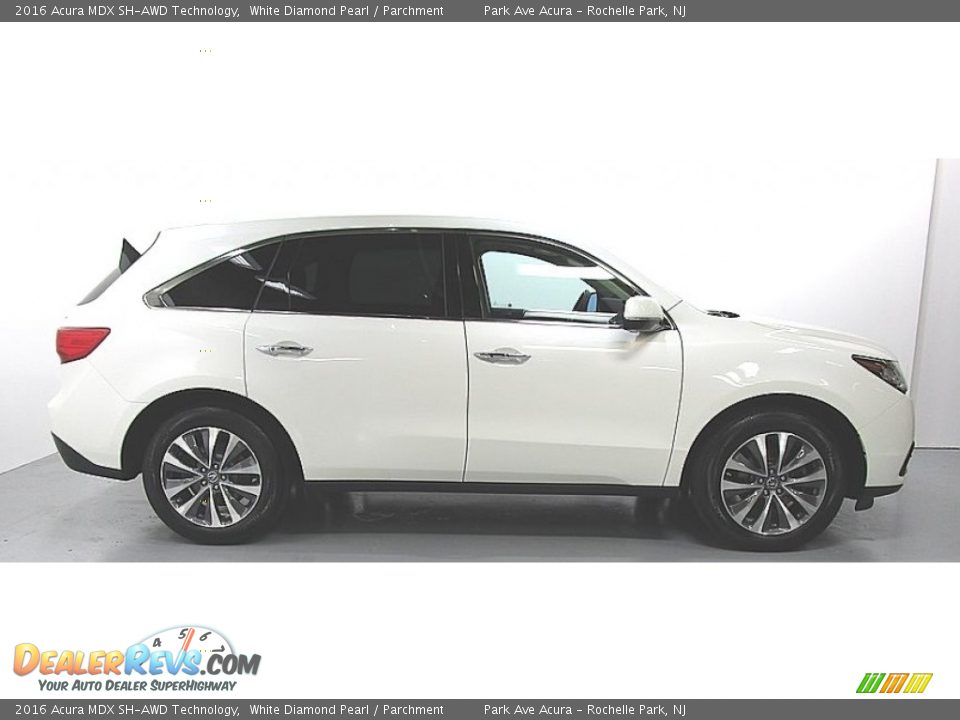 2016 Acura MDX SH-AWD Technology White Diamond Pearl / Parchment Photo #6