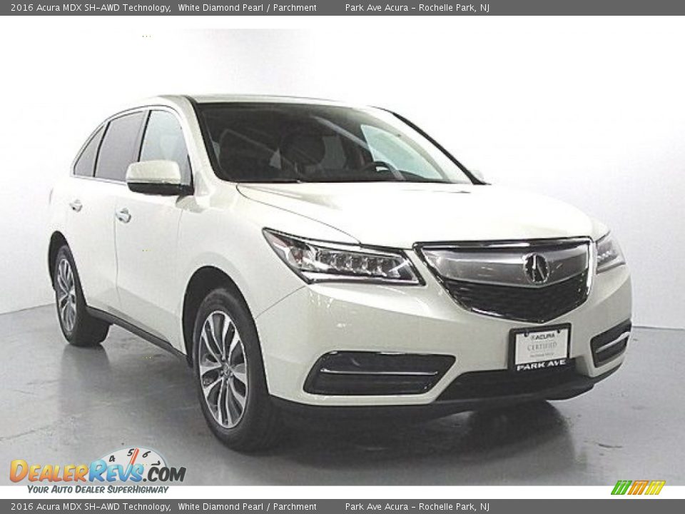 2016 Acura MDX SH-AWD Technology White Diamond Pearl / Parchment Photo #7