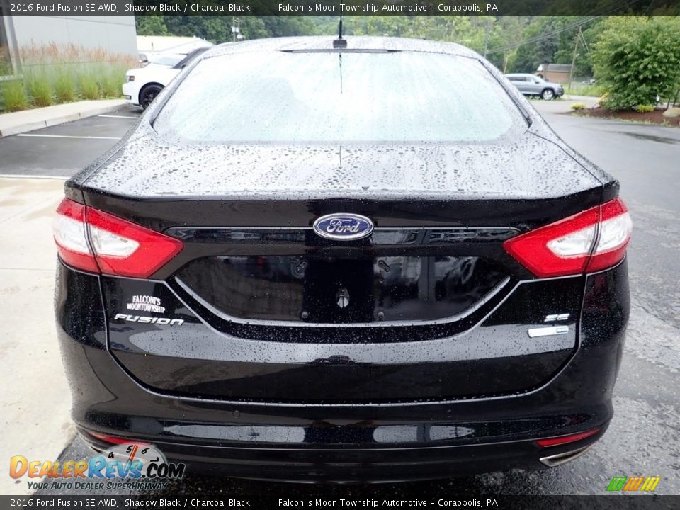 2016 Ford Fusion SE AWD Shadow Black / Charcoal Black Photo #3