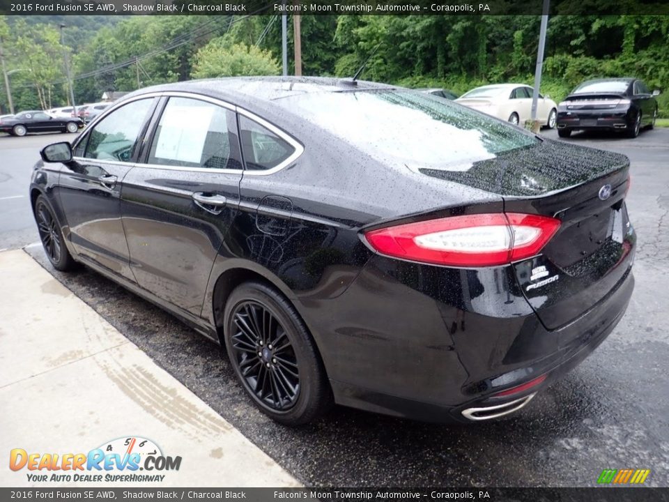 2016 Ford Fusion SE AWD Shadow Black / Charcoal Black Photo #5