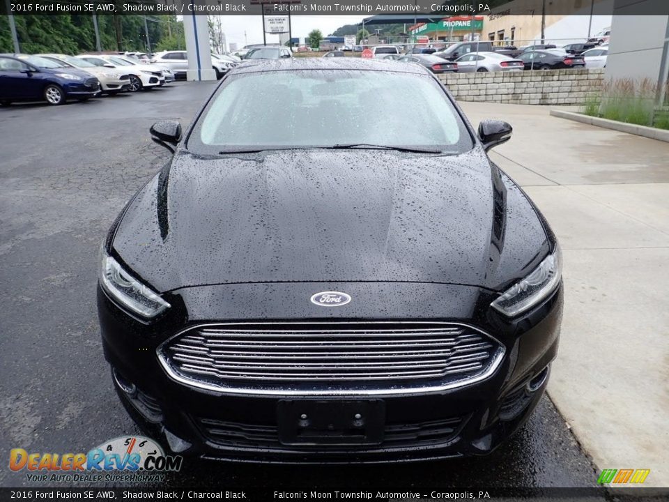 2016 Ford Fusion SE AWD Shadow Black / Charcoal Black Photo #8