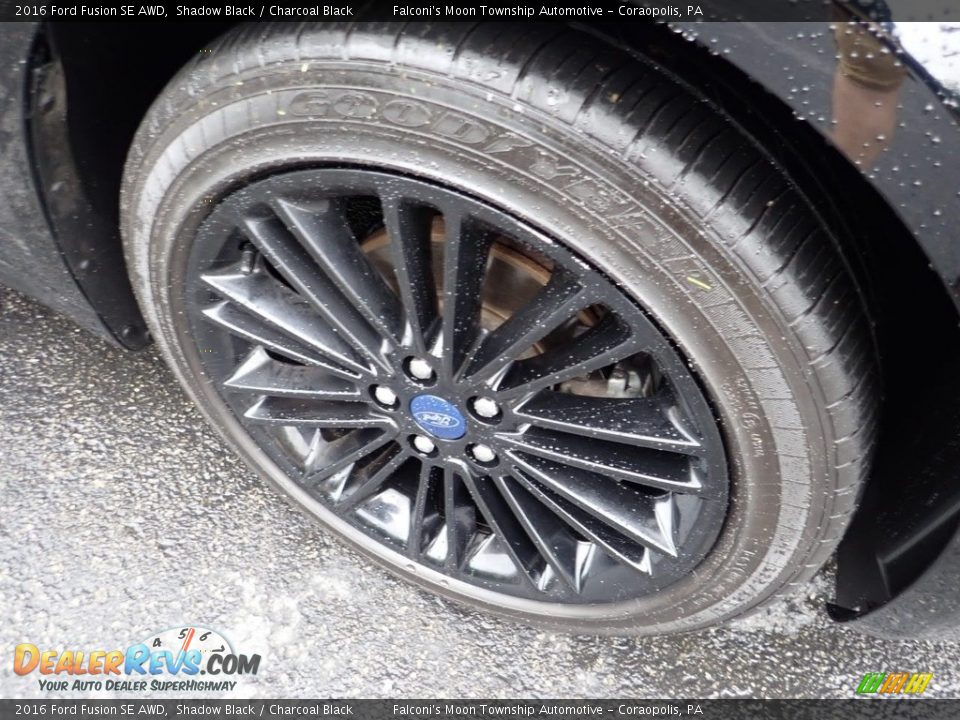 2016 Ford Fusion SE AWD Shadow Black / Charcoal Black Photo #10
