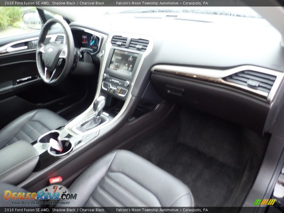2016 Ford Fusion SE AWD Shadow Black / Charcoal Black Photo #12