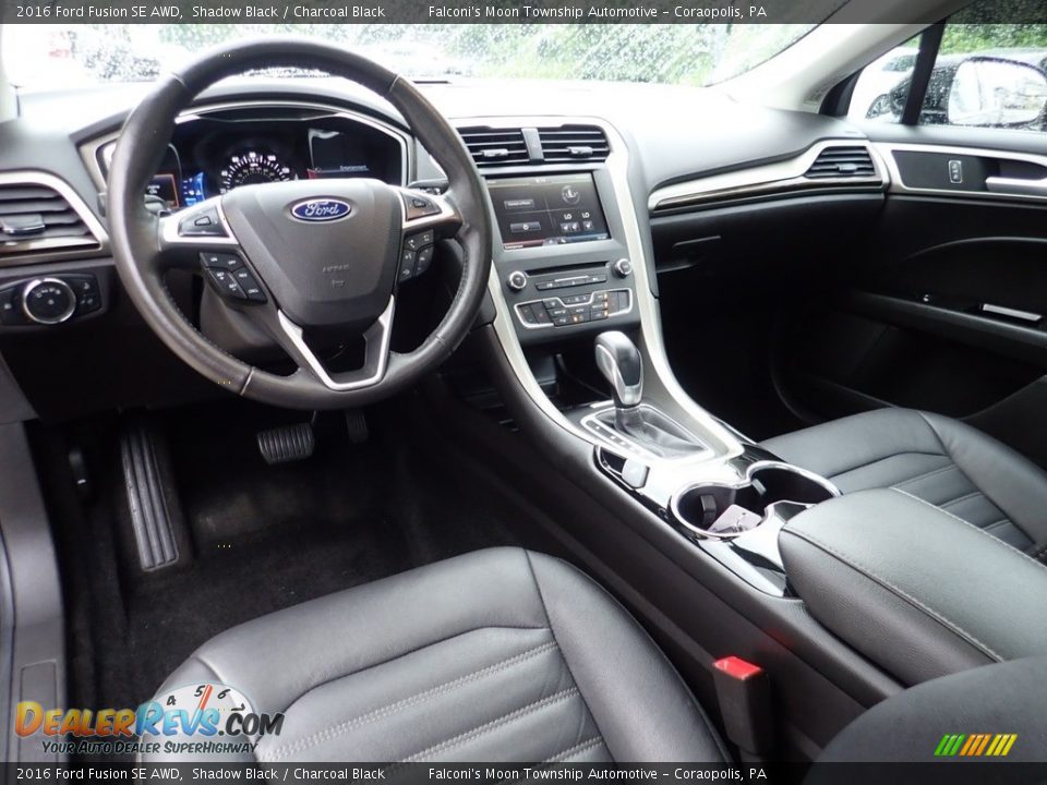 2016 Ford Fusion SE AWD Shadow Black / Charcoal Black Photo #17