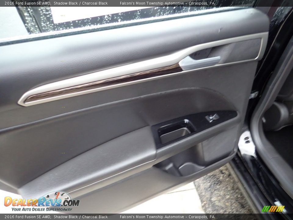 2016 Ford Fusion SE AWD Shadow Black / Charcoal Black Photo #18