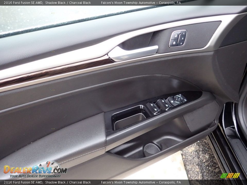 2016 Ford Fusion SE AWD Shadow Black / Charcoal Black Photo #19