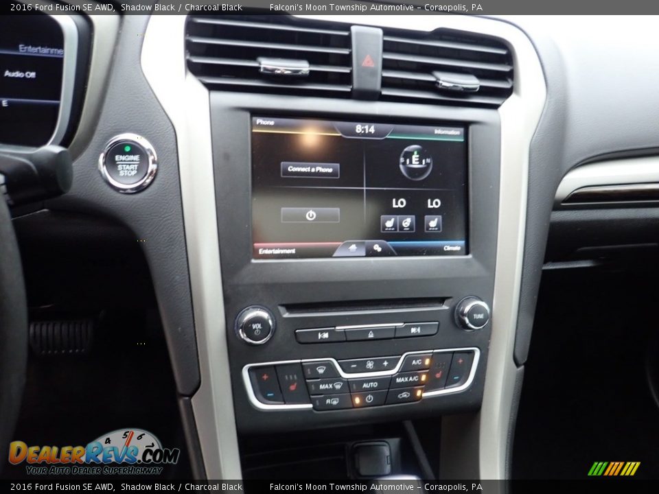 2016 Ford Fusion SE AWD Shadow Black / Charcoal Black Photo #22