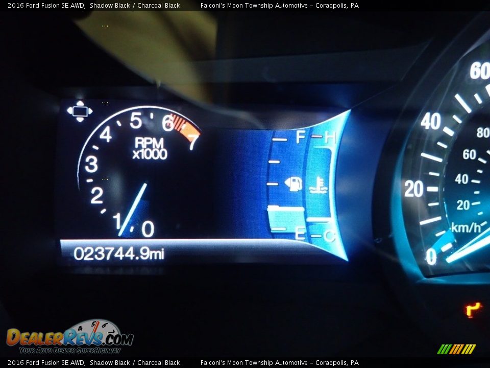 2016 Ford Fusion SE AWD Shadow Black / Charcoal Black Photo #24