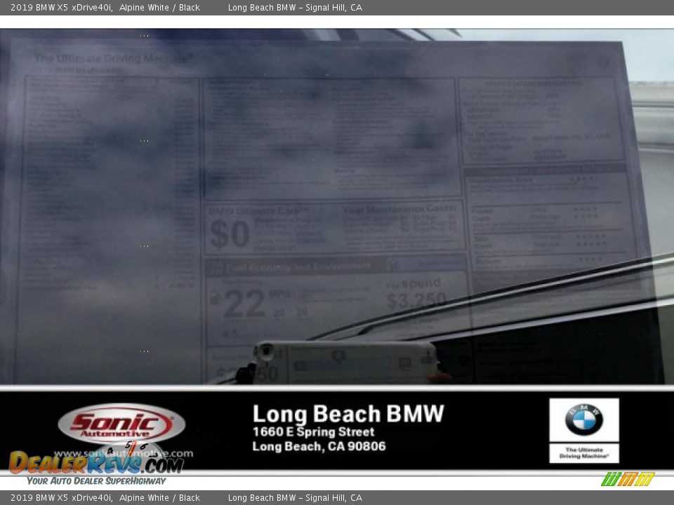 2019 BMW X5 xDrive40i Alpine White / Black Photo #10
