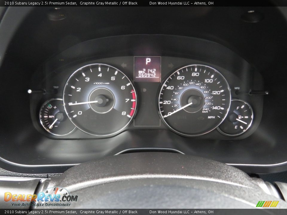 2010 Subaru Legacy 2.5i Premium Sedan Graphite Gray Metallic / Off Black Photo #27