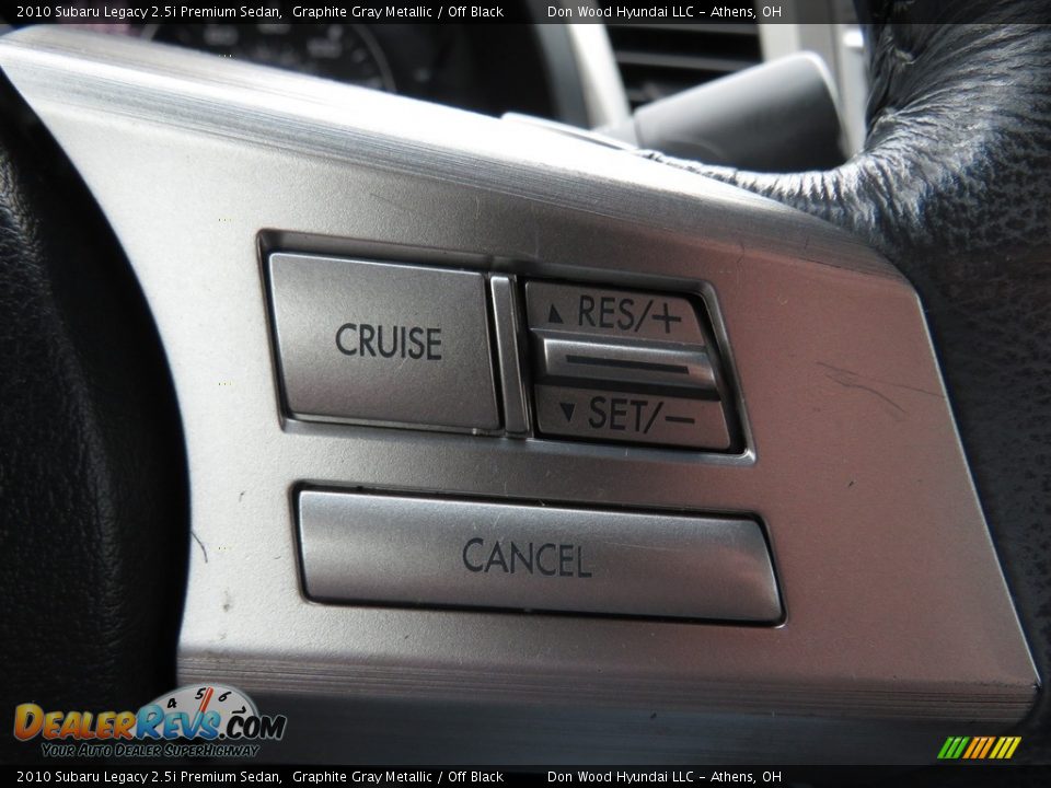 2010 Subaru Legacy 2.5i Premium Sedan Graphite Gray Metallic / Off Black Photo #34