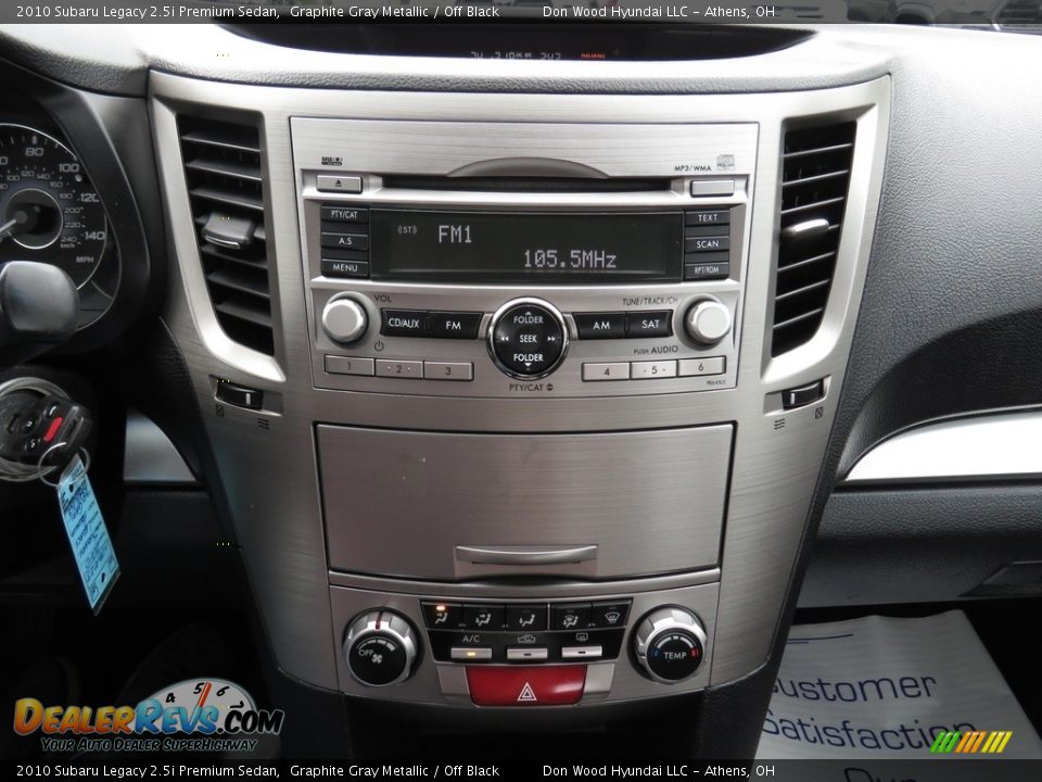 2010 Subaru Legacy 2.5i Premium Sedan Graphite Gray Metallic / Off Black Photo #36