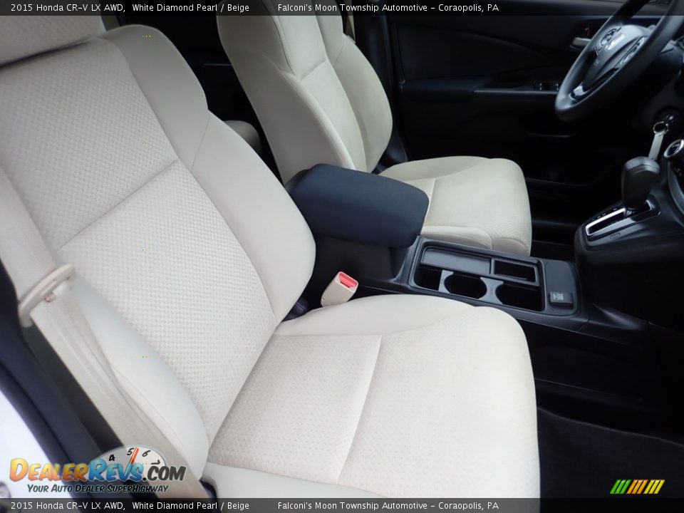 2015 Honda CR-V LX AWD White Diamond Pearl / Beige Photo #11