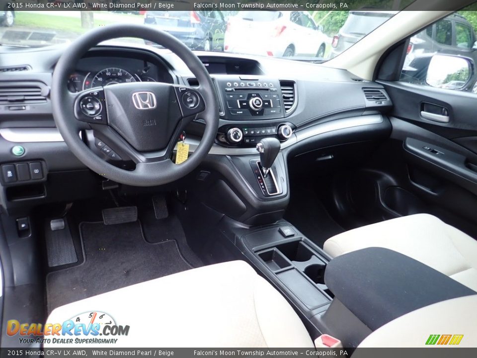 2015 Honda CR-V LX AWD White Diamond Pearl / Beige Photo #17