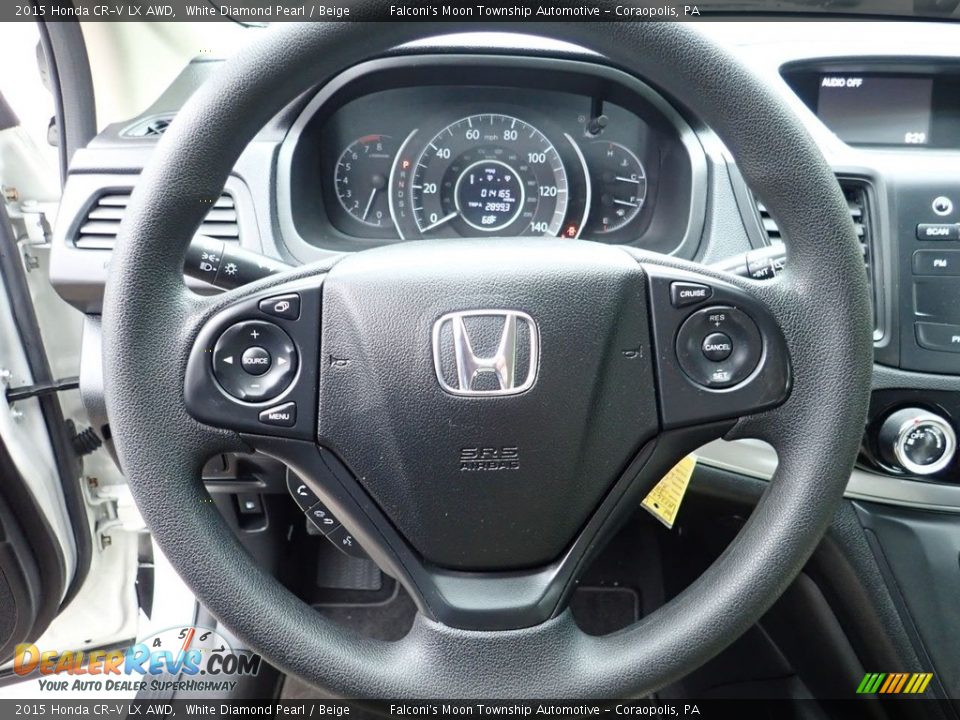 2015 Honda CR-V LX AWD White Diamond Pearl / Beige Photo #21