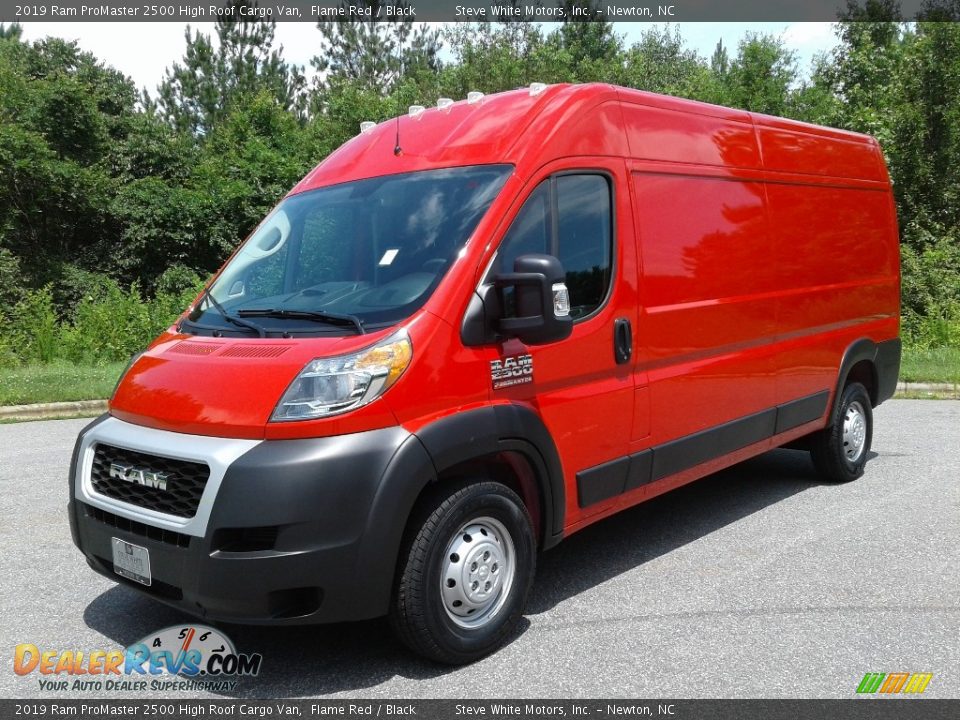2019 Ram ProMaster 2500 High Roof Cargo Van Flame Red / Black Photo #2