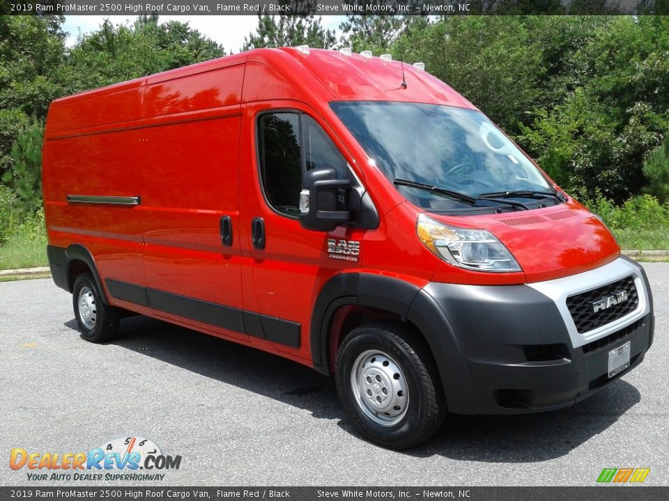 2019 Ram ProMaster 2500 High Roof Cargo Van Flame Red / Black Photo #4