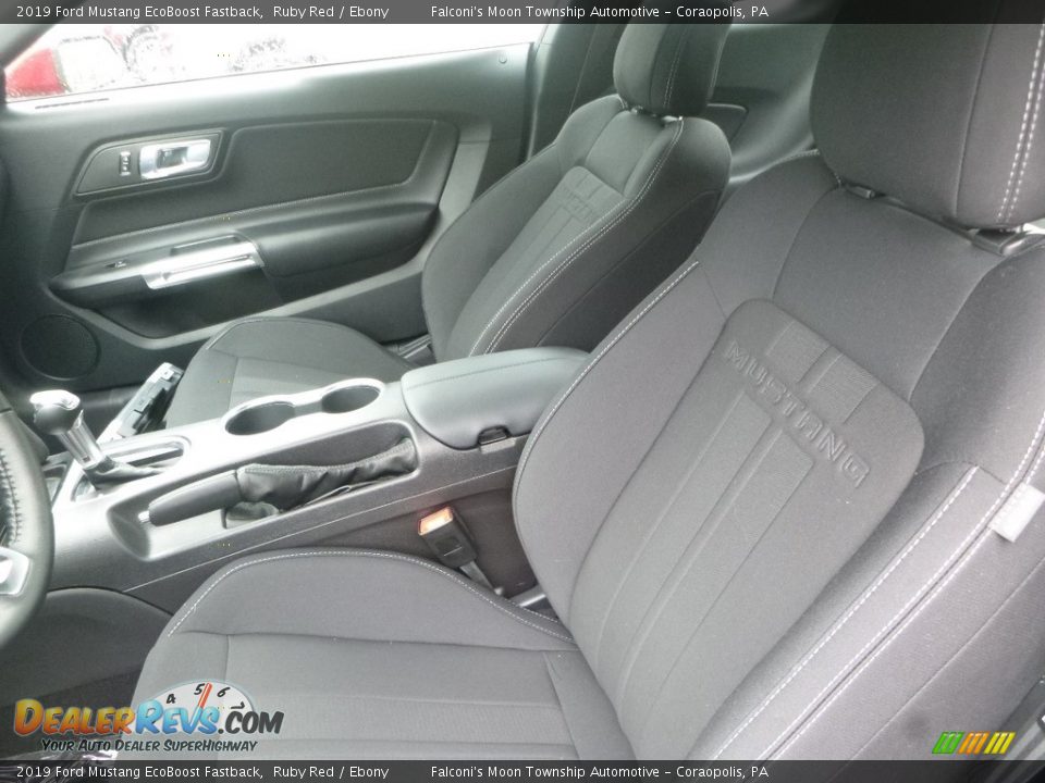 Front Seat of 2019 Ford Mustang EcoBoost Fastback Photo #9