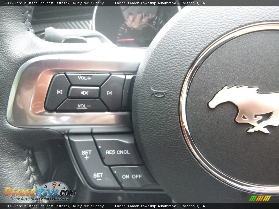 2019 Ford Mustang EcoBoost Fastback Steering Wheel Photo #14