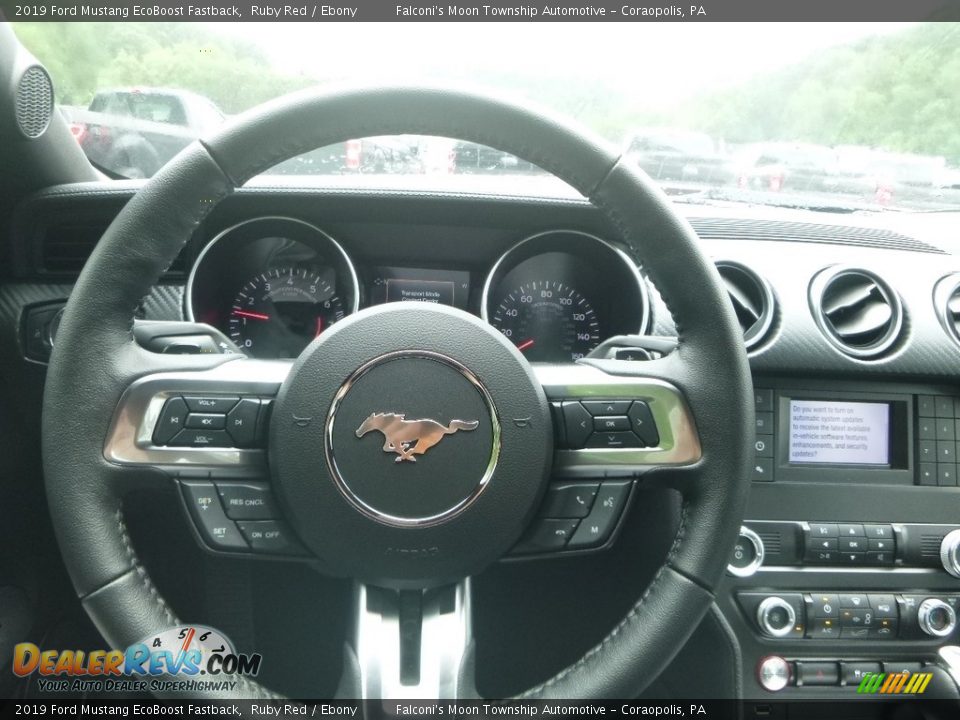 2019 Ford Mustang EcoBoost Fastback Steering Wheel Photo #15