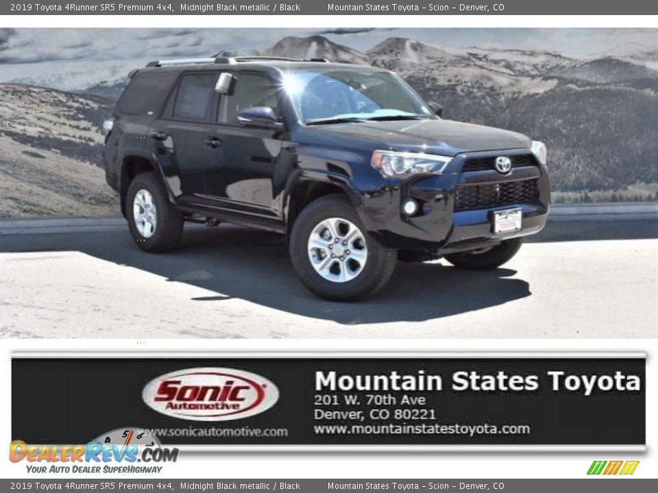 2019 Toyota 4Runner SR5 Premium 4x4 Midnight Black metallic / Black Photo #1