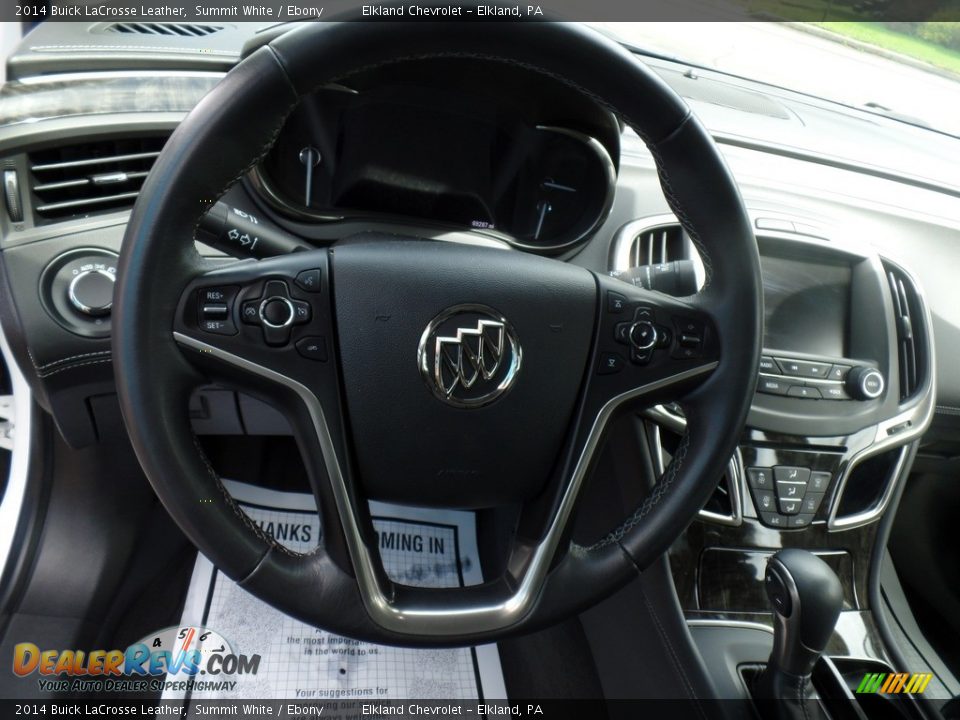 2014 Buick LaCrosse Leather Summit White / Ebony Photo #14