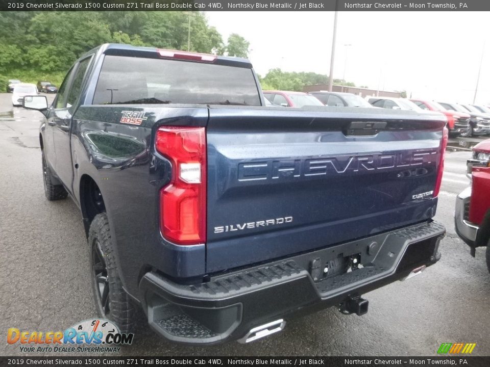 2019 Chevrolet Silverado 1500 Custom Z71 Trail Boss Double Cab 4WD Northsky Blue Metallic / Jet Black Photo #3