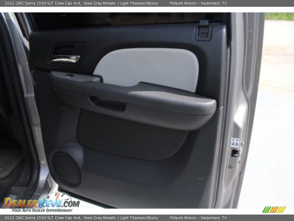 2012 GMC Sierra 1500 SLT Crew Cab 4x4 Steel Gray Metallic / Light Titanium/Ebony Photo #24
