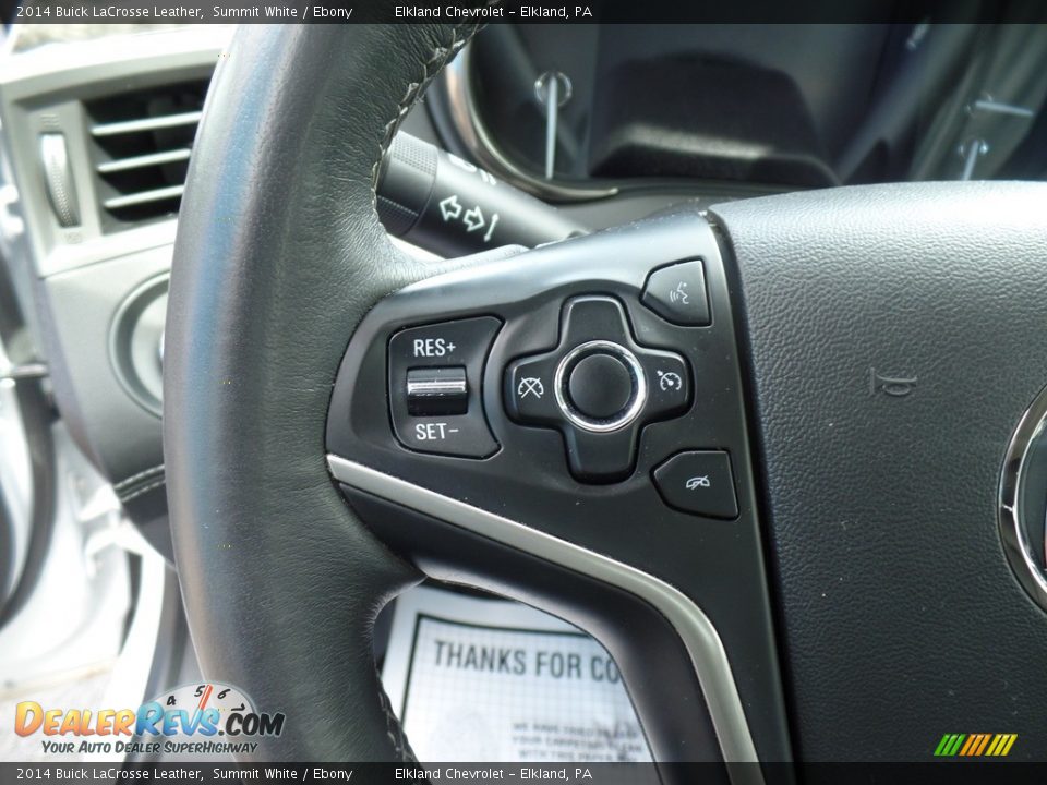 2014 Buick LaCrosse Leather Summit White / Ebony Photo #16