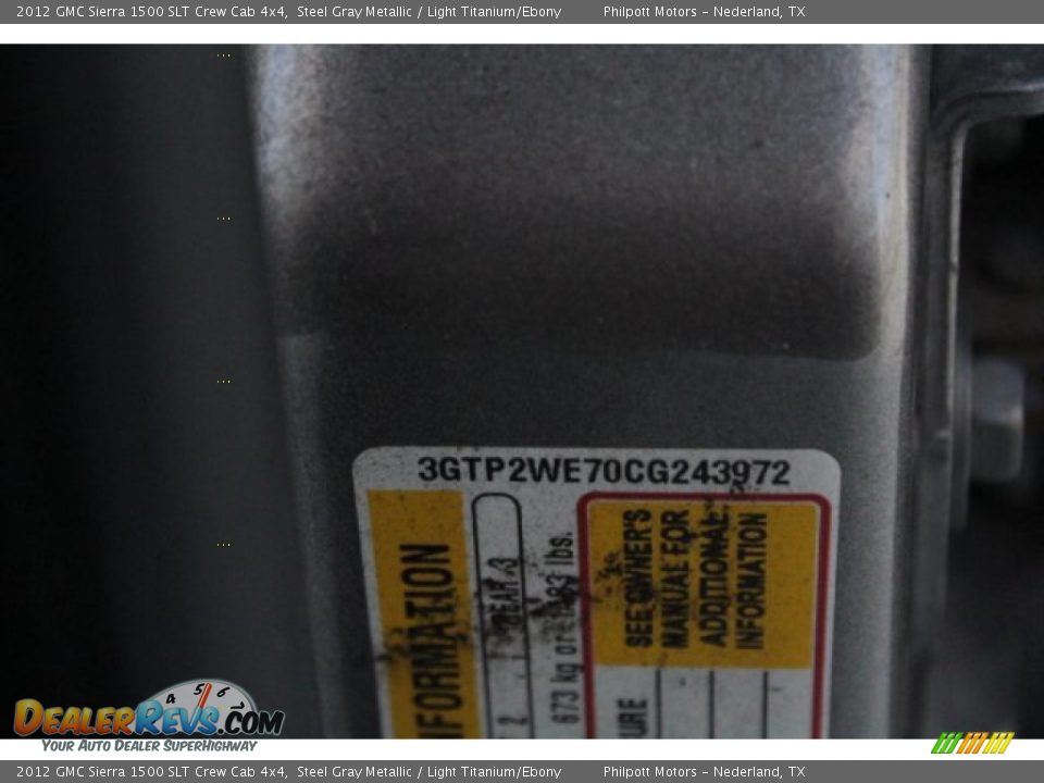 2012 GMC Sierra 1500 SLT Crew Cab 4x4 Steel Gray Metallic / Light Titanium/Ebony Photo #29
