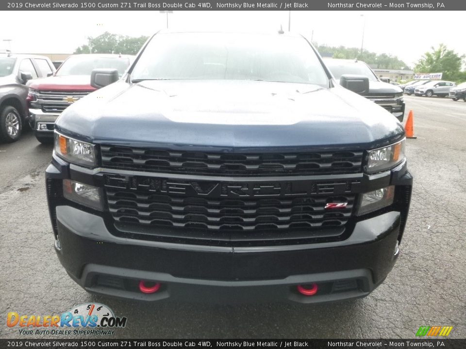 2019 Chevrolet Silverado 1500 Custom Z71 Trail Boss Double Cab 4WD Northsky Blue Metallic / Jet Black Photo #8