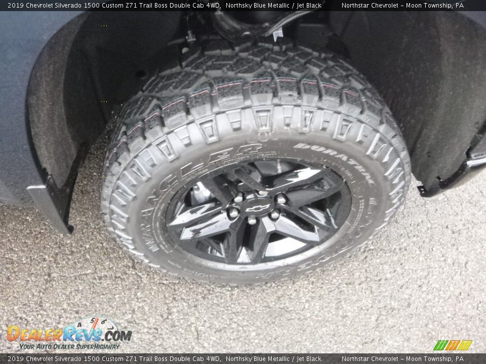 2019 Chevrolet Silverado 1500 Custom Z71 Trail Boss Double Cab 4WD Northsky Blue Metallic / Jet Black Photo #9