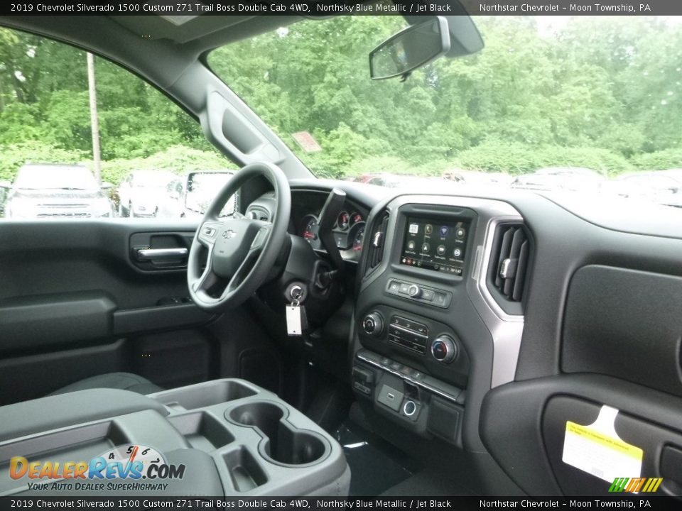 2019 Chevrolet Silverado 1500 Custom Z71 Trail Boss Double Cab 4WD Northsky Blue Metallic / Jet Black Photo #11
