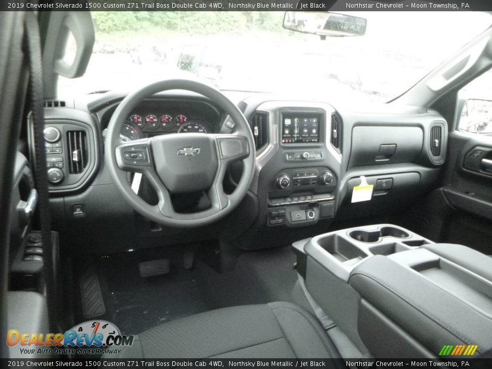2019 Chevrolet Silverado 1500 Custom Z71 Trail Boss Double Cab 4WD Northsky Blue Metallic / Jet Black Photo #13