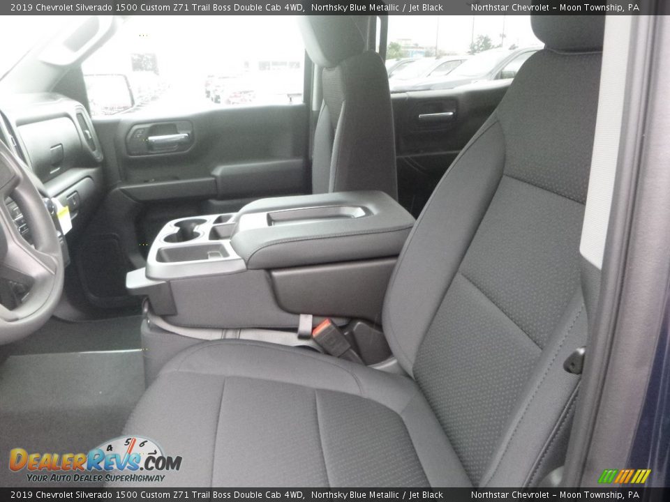 2019 Chevrolet Silverado 1500 Custom Z71 Trail Boss Double Cab 4WD Northsky Blue Metallic / Jet Black Photo #14