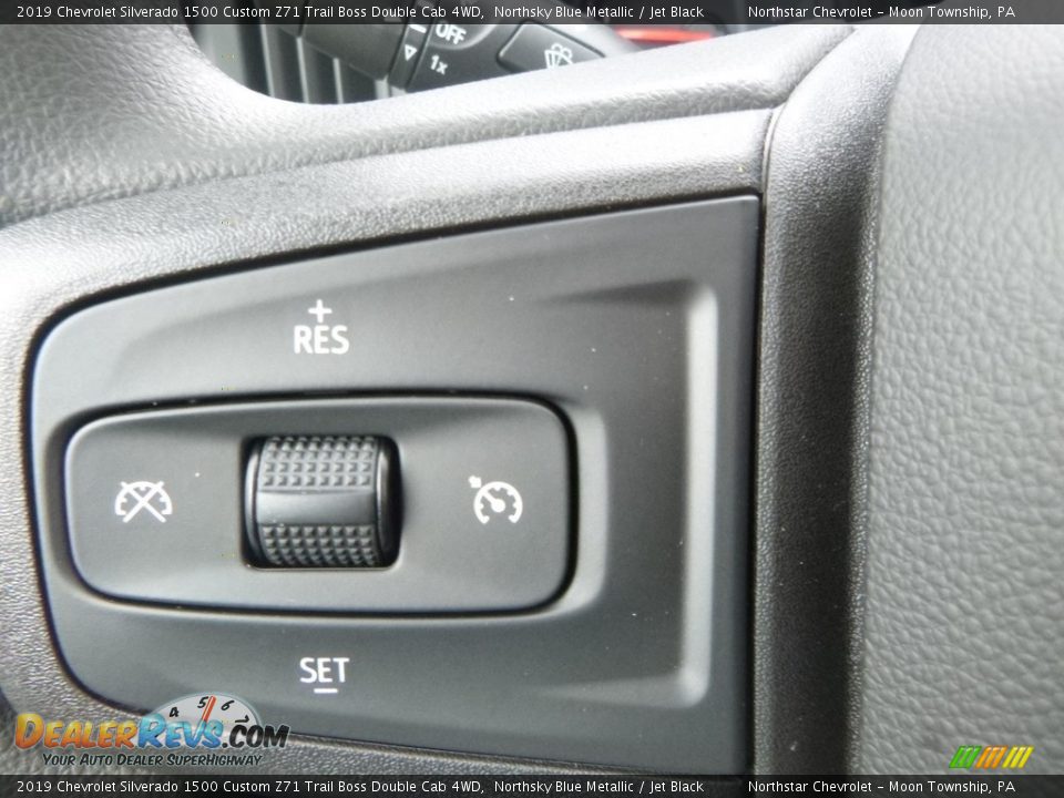 2019 Chevrolet Silverado 1500 Custom Z71 Trail Boss Double Cab 4WD Northsky Blue Metallic / Jet Black Photo #19