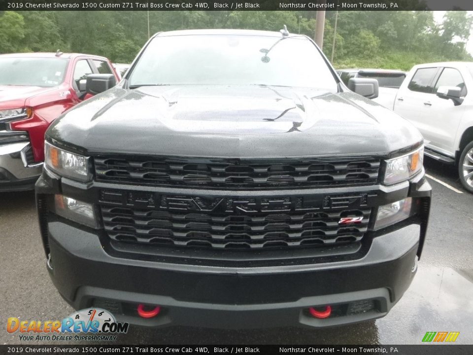 2019 Chevrolet Silverado 1500 Custom Z71 Trail Boss Crew Cab 4WD Black / Jet Black Photo #6