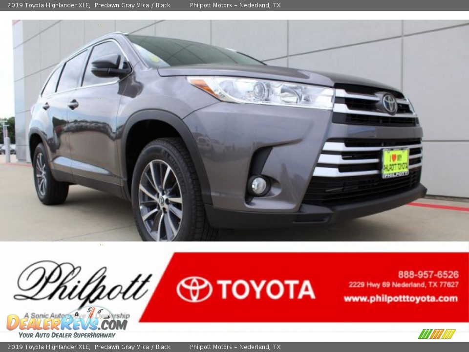 2019 Toyota Highlander XLE Predawn Gray Mica / Black Photo #1