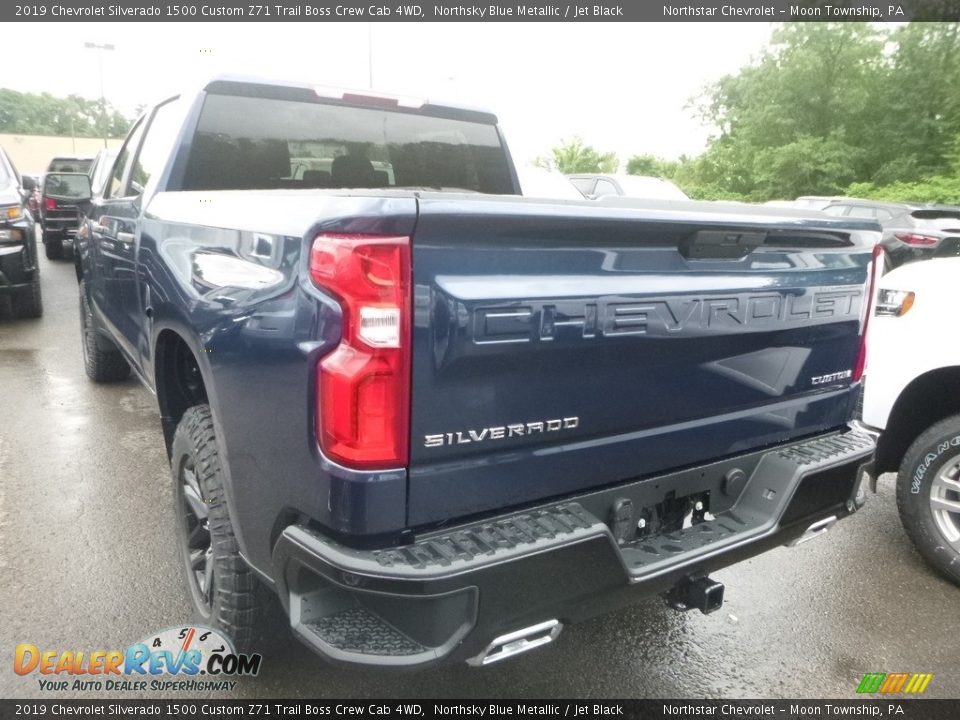 2019 Chevrolet Silverado 1500 Custom Z71 Trail Boss Crew Cab 4WD Northsky Blue Metallic / Jet Black Photo #3