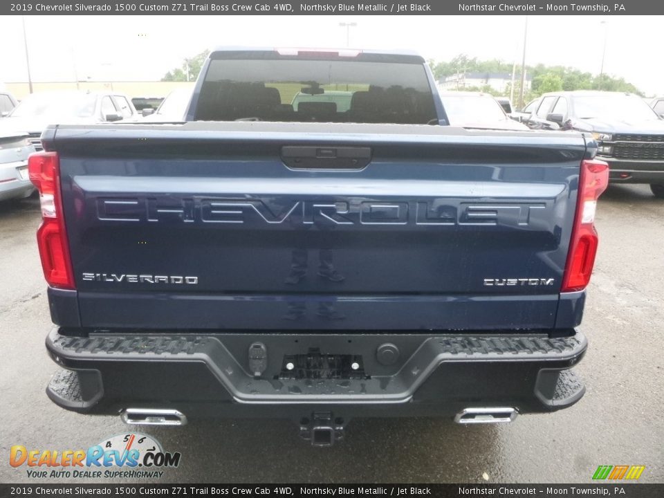 2019 Chevrolet Silverado 1500 Custom Z71 Trail Boss Crew Cab 4WD Northsky Blue Metallic / Jet Black Photo #4