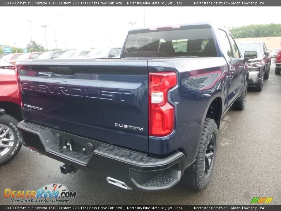 2019 Chevrolet Silverado 1500 Custom Z71 Trail Boss Crew Cab 4WD Northsky Blue Metallic / Jet Black Photo #5