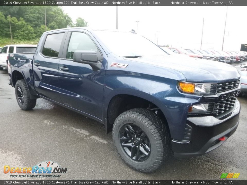 Northsky Blue Metallic 2019 Chevrolet Silverado 1500 Custom Z71 Trail Boss Crew Cab 4WD Photo #7