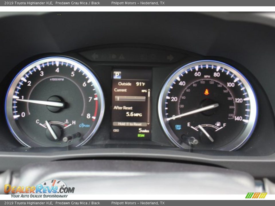 2019 Toyota Highlander XLE Predawn Gray Mica / Black Photo #13
