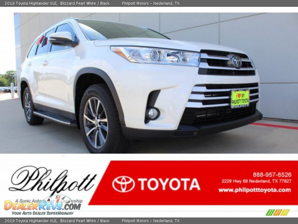 2019 Toyota Highlander XLE Blizzard Pearl White / Black Photo #1