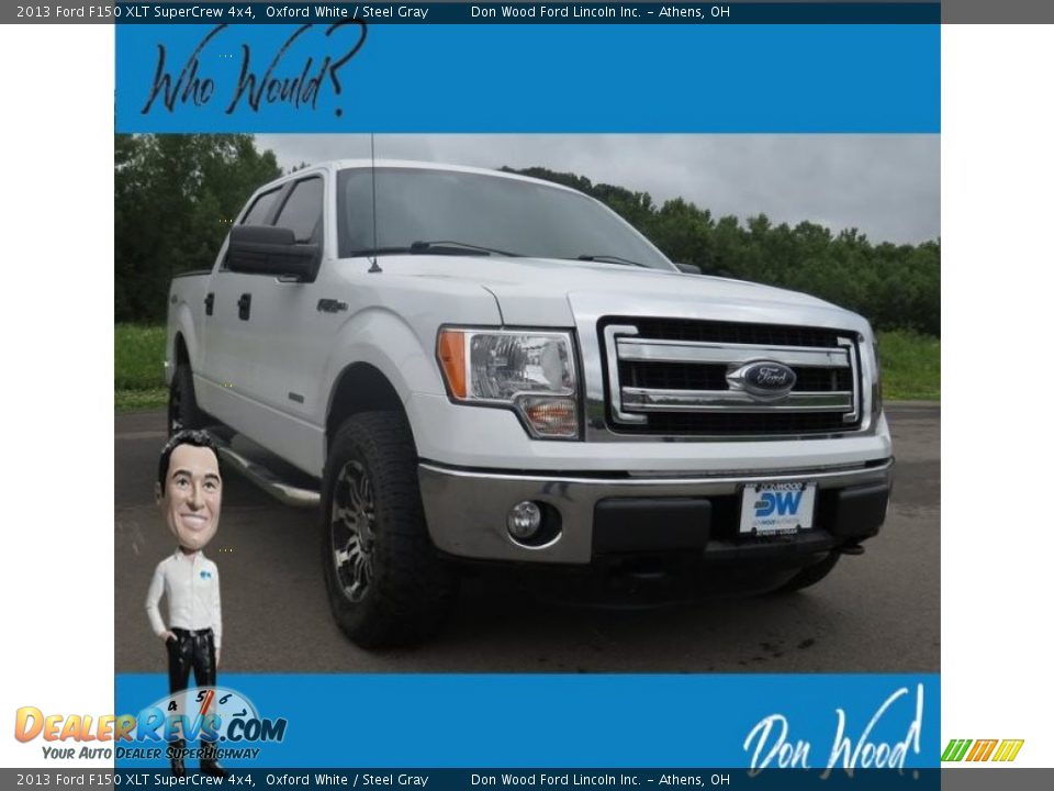 2013 Ford F150 XLT SuperCrew 4x4 Oxford White / Steel Gray Photo #1