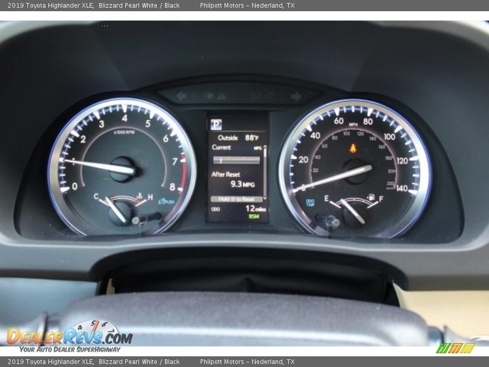 2019 Toyota Highlander XLE Blizzard Pearl White / Black Photo #14