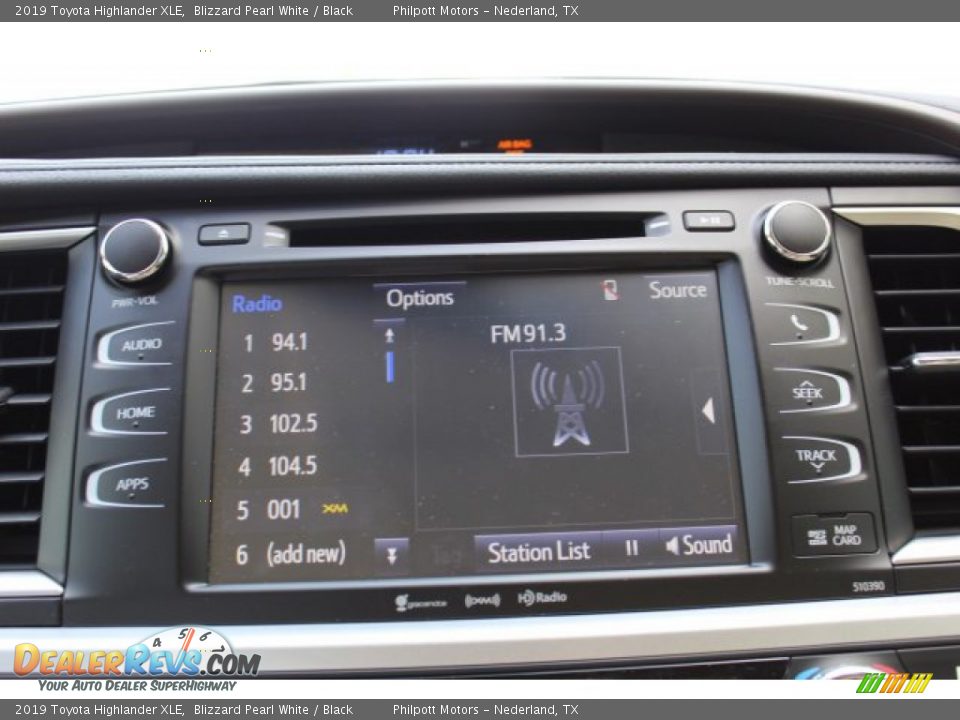 2019 Toyota Highlander XLE Blizzard Pearl White / Black Photo #15