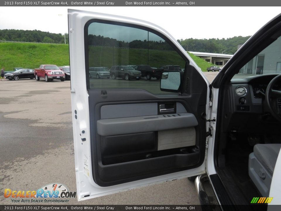 2013 Ford F150 XLT SuperCrew 4x4 Oxford White / Steel Gray Photo #15